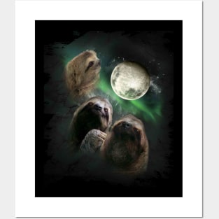 3 Sloth Moon Posters and Art